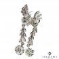 GIA ANTIQUE ART DECO 3.25CTW OLD EUROPEAN DIAMOND DANGLING DROP 18K EARRINGS
