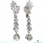 GIA ANTIQUE ART DECO 3.25CTW OLD EUROPEAN DIAMOND DANGLING DROP 18K EARRINGS