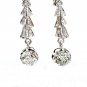 GIA ANTIQUE ART DECO 3.25CTW OLD EUROPEAN DIAMOND DANGLING DROP 18K EARRINGS