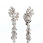 GIA ANTIQUE ART DECO 3.25CTW OLD EUROPEAN DIAMOND DANGLING DROP 18K EARRINGS