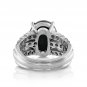 Vintage 6.0ctw Black Australian OPAL & Diamond Platinum Ring