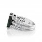 Vintage 6.0ctw Black Australian OPAL & Diamond Platinum Ring