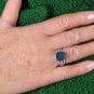 Vintage 6.0ctw Black Australian OPAL & Diamond Platinum Ring