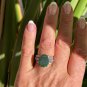 Vintage 6.0ctw Black Australian OPAL & Diamond Platinum Ring