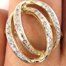 0.50CT ESTATE VINTAGE DIAMOND RIGHT HAND FASHION SWIRL 14K YELLOW GOLD RING