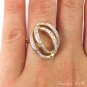 0.50CT ESTATE VINTAGE DIAMOND RIGHT HAND FASHION SWIRL 14K YELLOW GOLD RING
