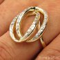 0.50CT ESTATE VINTAGE DIAMOND RIGHT HAND FASHION SWIRL 14K YELLOW GOLD RING