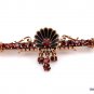 ESTATE VINTAGE 2.00CT RED GARNET ENAMEL PIN BAR BROOCH in HEAVY 14K YELLOW GOLD