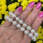 Classic Cultured Japanese Pearl White Double Strand Vintage Bracelet 14 YG