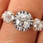GIA 2.16CT ANTIQUE VINTAGE VICTORIAN OLD CUSHION DIAMOND ENGAGEMENT WEDDING RING