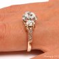 GIA 2.16CT ANTIQUE VINTAGE VICTORIAN OLD CUSHION DIAMOND ENGAGEMENT WEDDING RING