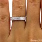 1.00CT 3 ROW 3.8MM PAVE DIAMOND ANNIVERSARY WEDDING BAND RING 18KWG HENRI DAUSSI