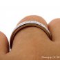 1.00CT 3 ROW 3.8MM PAVE DIAMOND ANNIVERSARY WEDDING BAND RING 18KWG HENRI DAUSSI