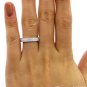 1.00CT 3 ROW 3.8MM PAVE DIAMOND ANNIVERSARY WEDDING BAND RING 18KWG HENRI DAUSSI