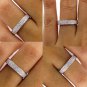 1.00CT 3 ROW 3.8MM PAVE DIAMOND ANNIVERSARY WEDDING BAND RING 18KWG HENRI DAUSSI