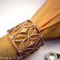 10.00CT ESTATE DIAMOND BANGLE CUFF BRACELET 18K ROSE GOLD MICRO PAVE GORGEOUS !