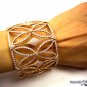 10.00CT ESTATE DIAMOND BANGLE CUFF BRACELET 18K ROSE GOLD MICRO PAVE GORGEOUS !