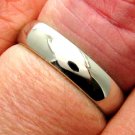 5 MM SOLID PLATINUM PLAIN WEDDING BAND RING in SIZE 7 COMFORT FIT HIGH POLISH