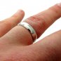5 MM SOLID PLATINUM PLAIN WEDDING BAND RING in SIZE 7 COMFORT FIT HIGH POLISH