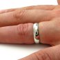 5 MM SOLID PLATINUM PLAIN WEDDING BAND RING in SIZE 7 COMFORT FIT HIGH POLISH