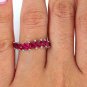 DAMIANI 2.0CT RUBY MARQUISE ESTATE WEDDING ANNIVERSARY 18K WHITE GOLD BAND RING
