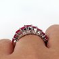 DAMIANI 2.0CT RUBY MARQUISE ESTATE WEDDING ANNIVERSARY 18K WHITE GOLD BAND RING