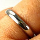 3 MM SOLID PLATINUM PLAIN WEDDING BAND RING size 5 COMFORT FIT PRISTINE