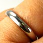 3 MM SOLID PLATINUM PLAIN WEDDING BAND RING size 5 COMFORT FIT PRISTINE