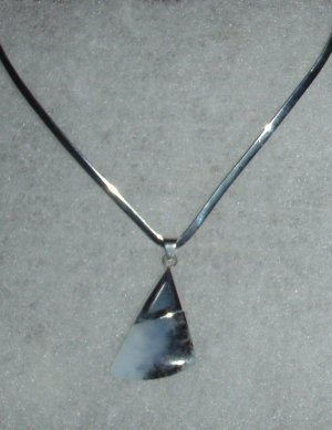 Silver .950  Andean Opal Pendant