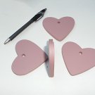 Lot 100 wooden hearts purple