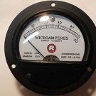 Marion Elec. Microamperes DC gauge HS 3 , 31/2" round , 0 - 50 scale
