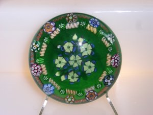 Signed Peter  Holmes  Magnum Lampwork Millefiori Paperweight