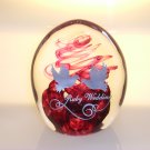 Scottish Borders Art Glass Ruby Wedding  Paperweight