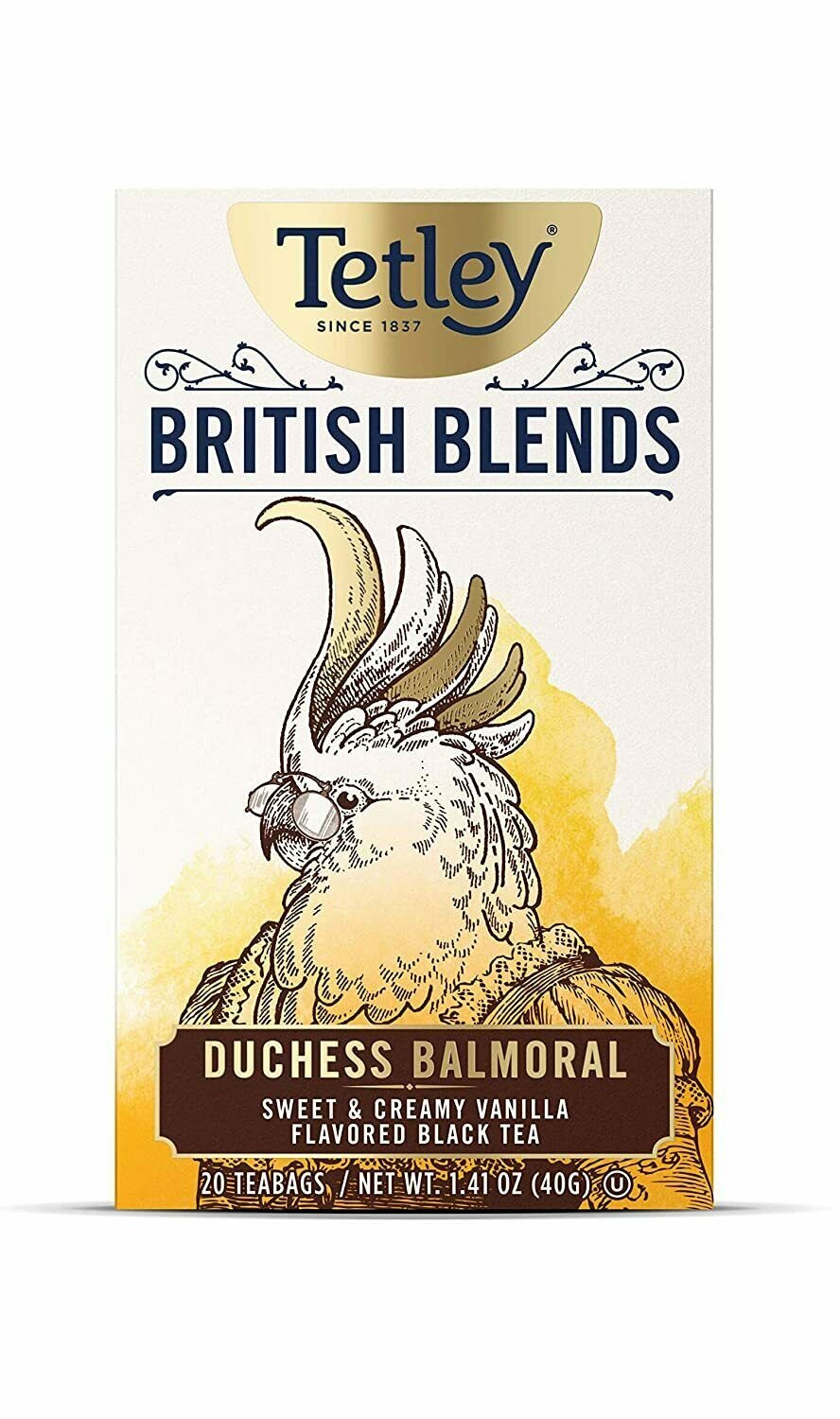 Tetley British Blends Duchess Balmoral Sweet & Creamy Vanilla Flavored Black Tea FREE SHIPPING