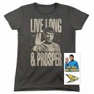 Star Trek Mr. Spock Live Long And Prosper Licensed Adult T-Shirt -XL FREE SHIPPING