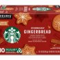 Starbucks Gingerbread Limited Edition Coffee 10 K-Cup Pods FREE SHIPPING