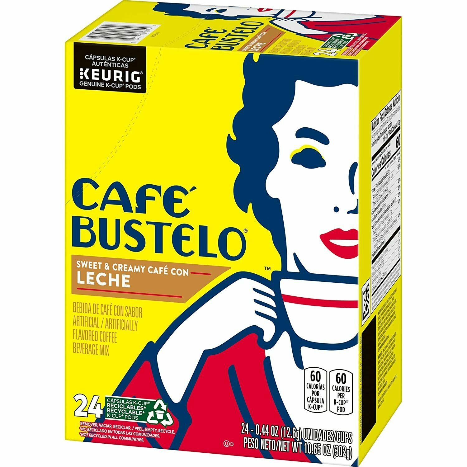 CafÃ© Bustelo CafÃ© Con Leche Medium Roast Keurig Coffee Pods, 24 Ct