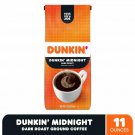 Dunkin’ Midnight Dark Roast Ground Coffee, 11 oz. Bag