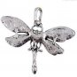 Jeweled Flying Dragonfly Pendant - Red and Pink FREE SHIPPING