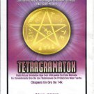 Tetragramathon - 14 gold plated coin amulet, talisman FREE SHIPPING