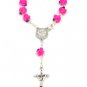 Pink Roses Decade Rosary FREE SHIPPING