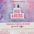 His & Hers French Vanilla Cake Gourmet Coffee K-Cup 24 ct ea. - 3 Boxes - FREE SHIPPING