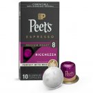 Peet's Coffee Espresso Capsules Ricchezza Nespresso 10 ct