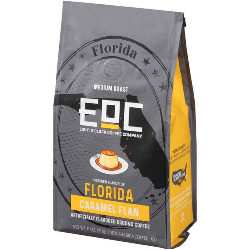 EOC  Eight O' Clock Coffee Company Florida Caramel Flan Ground Coffee 11 oz (Set of 2) FREE SHIPPING