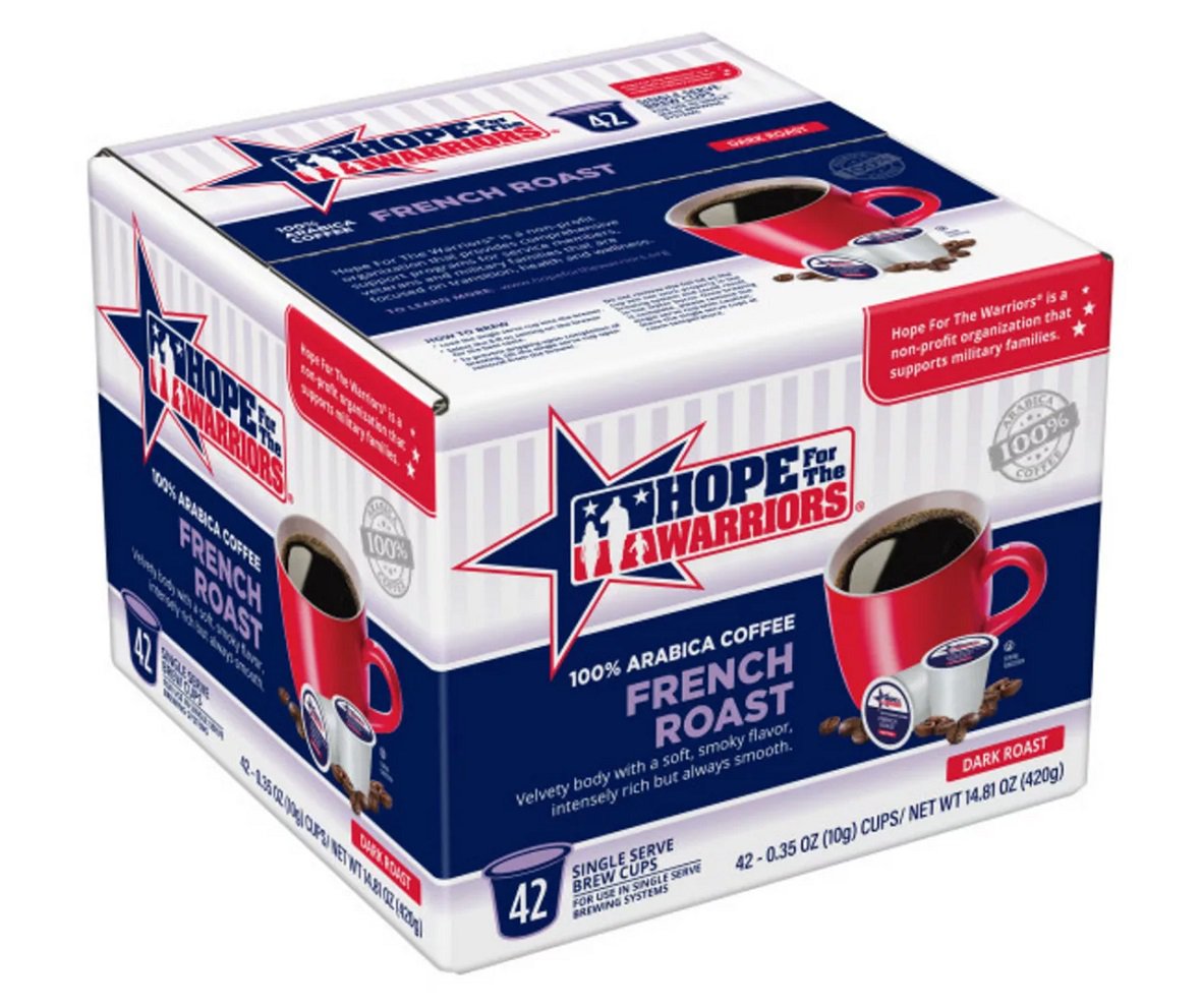 Hope for the Warriors French Dark Roast 42-Count Brew Cups