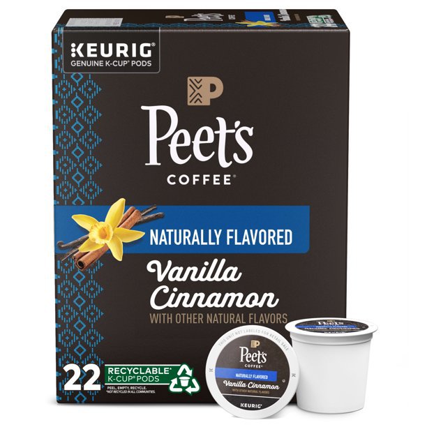 Peet's Coffee Flavored K-Cup Pods, Vanilla Cinnamon 22 ct