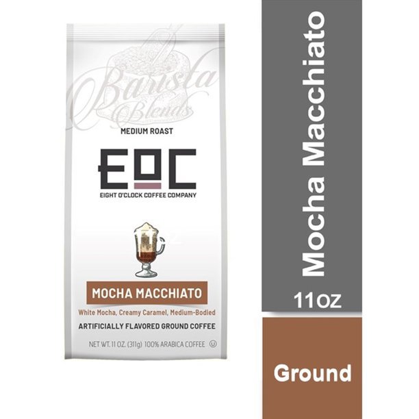 Eight O'Clock Barista Blends Mocha Macchiato Medium Roast Ground Coffee, 11 Oz. Bag