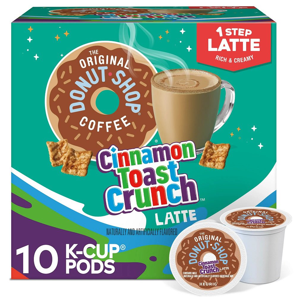 The Original Donut Shop Cinnamon Toast Crunch Latte K-Cup Coffee Pods, 10 Count
