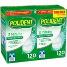 Polident Antibacterial Denture Cleanser Deep Clean in 3 Minutes 240 count