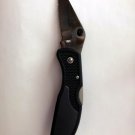 Solid Black Folding Pocket Knife 440 Steel blade